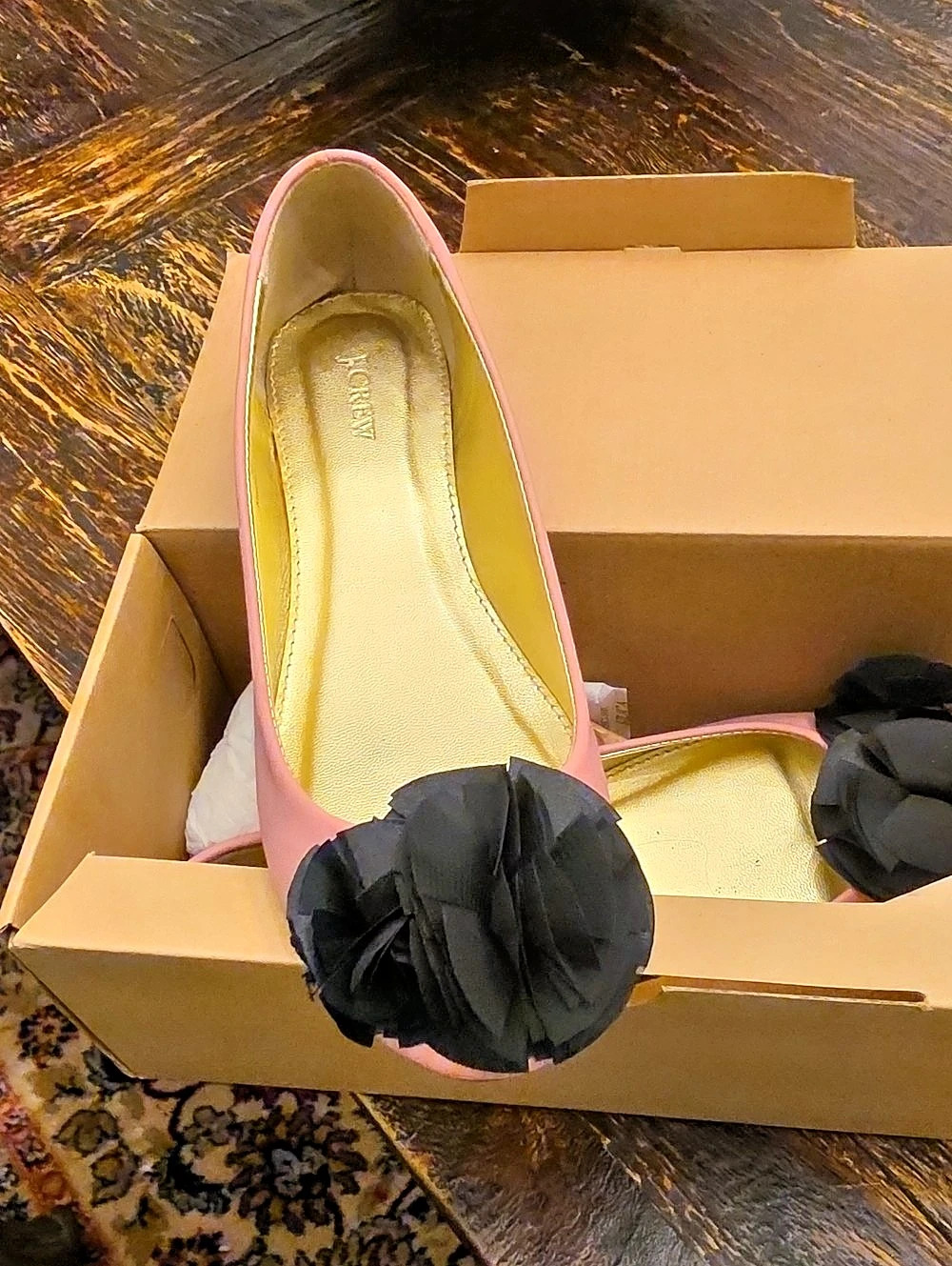 J.Crew Blume leather ballet flats Ballet Flats in Pink & Black US 7 Nib